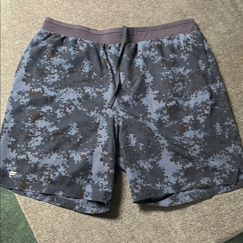Fabletics Men's Athletic Shorts - Blue Camo